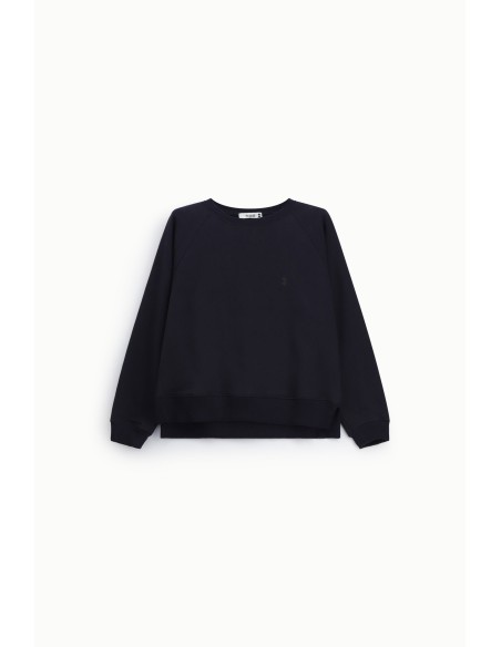 Ronde-hals sweatshirt met geborduurd hartdetail Please