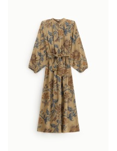 Lange jurk met bloemenprint en riem Dixie