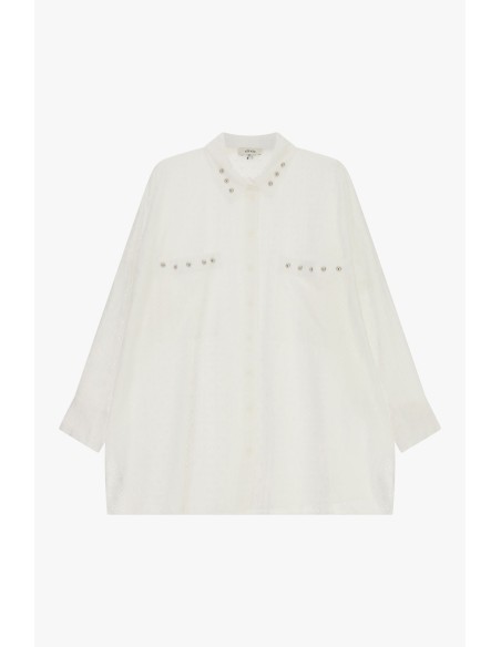 Dixie blouse met ruches aan de mouwen en strik