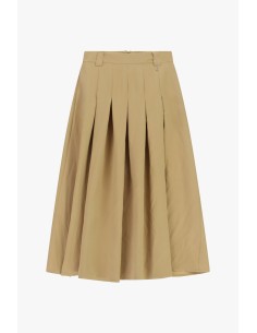 Midi-plooirok met riemlussen in de taille Dixie 2