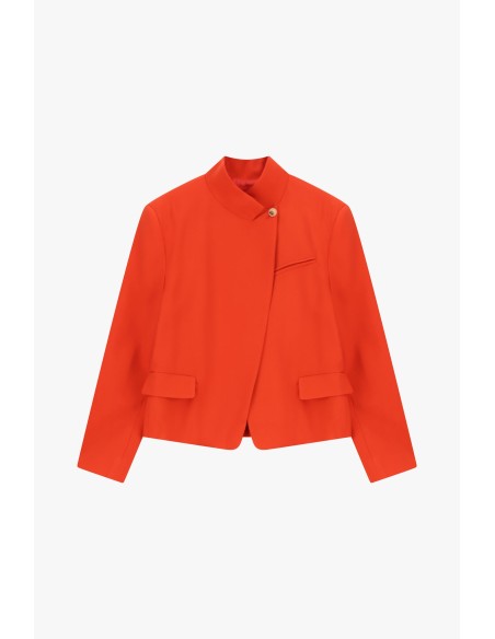 Korte blazer met opstaande kraag en voorzakken Dixie