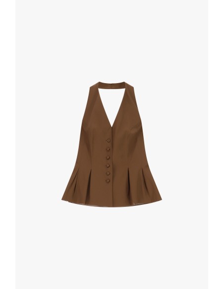 Mouwloos uitlopend vest met knoopsluiting van Dixie