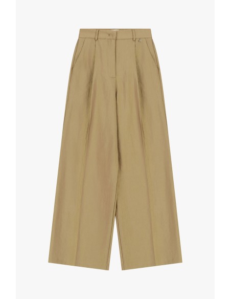 Dixie Palazzo-broek met hoge taille en plooien aan de voorkant
