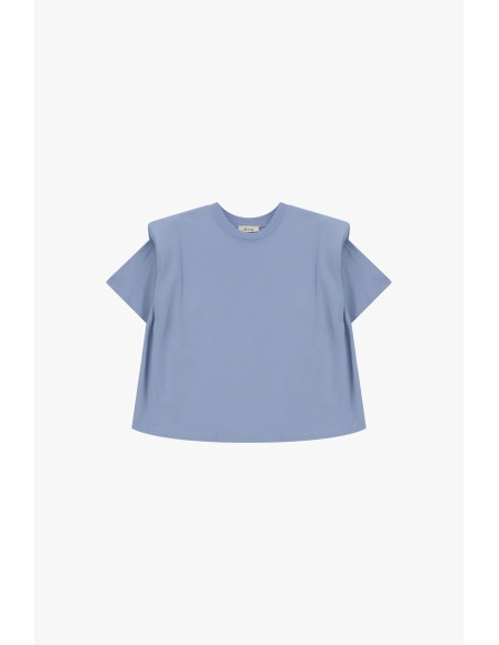 T-shirt met gestructureerde schouders en vierkante pasvorm Dixie