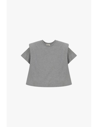 T-shirt met gestructureerde schouders en vierkante pasvorm Dixie