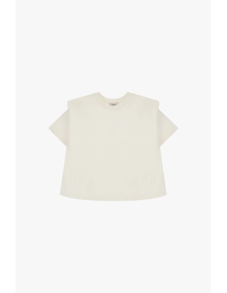 T-shirt met gestructureerde schouders en vierkante pasvorm Dixie