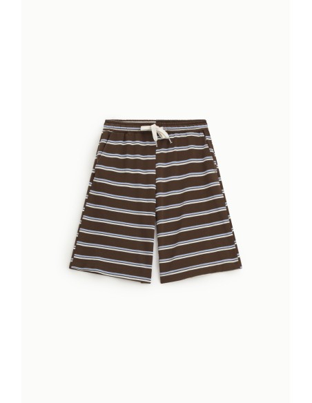 Gestreepte bermuda met elastische taille en trekkoord, alstublieft