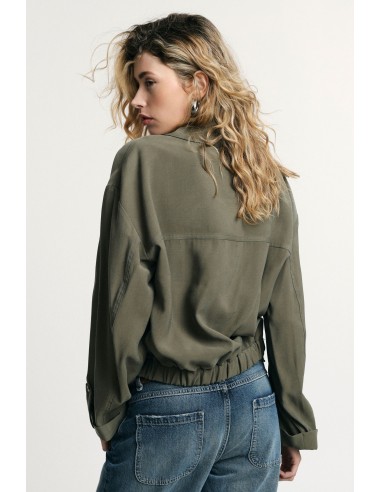 Cropped blouse met borstzakken en knoopsluiting Please