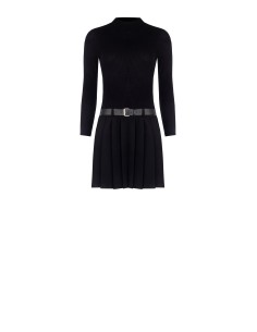 Korte jurk met 2-delige look en bijpassende riem van imitatieleer Rinascimento 2