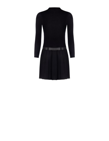 Korte jurk met 2-delige look en bijpassende riem van imitatieleer Rinascimento