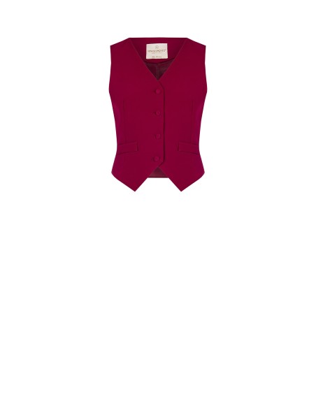 Gilet van technische stof met beklede knopen Rinascimento