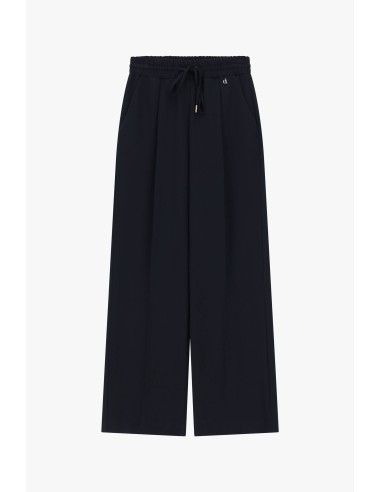 Dixie Palazzo-broek met elastische taille en plooien