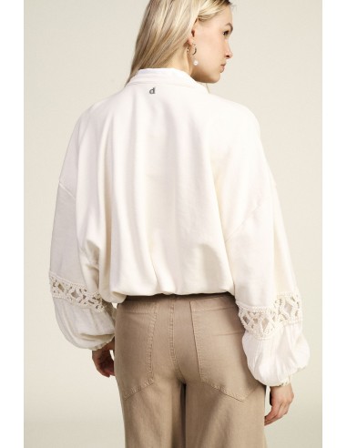 Ruime sweater met opengewerkte details en geborduurde inzetstukken Dixie