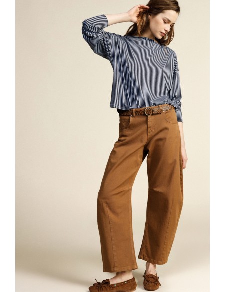 Dixie Ampi-broek met vijf zakken en hoge taille