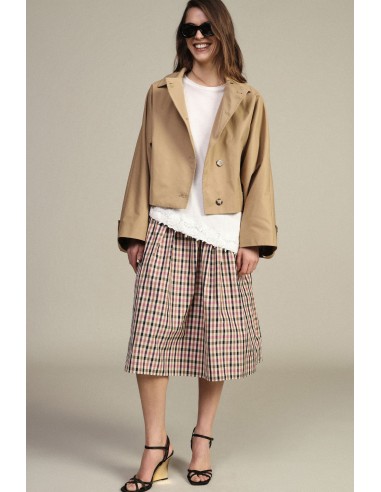 Dixie T-shirt met korte mouwen, asymmetrische zoom en kant