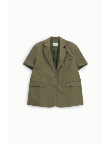 Dixie blazer met korte mouwen en paspelzakken