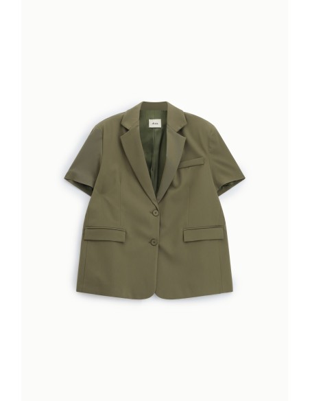 Dixie blazer met korte mouwen en paspelzakken