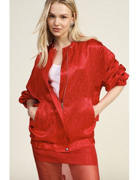 Oversized bomberjack met zakken en drukknoopsluiting Dixie