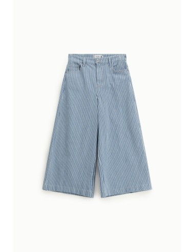 Gestreepte cropped jeans met wijde pijpen Please