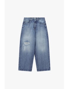 Jeans met wijde pijpen en distressed details Please 2