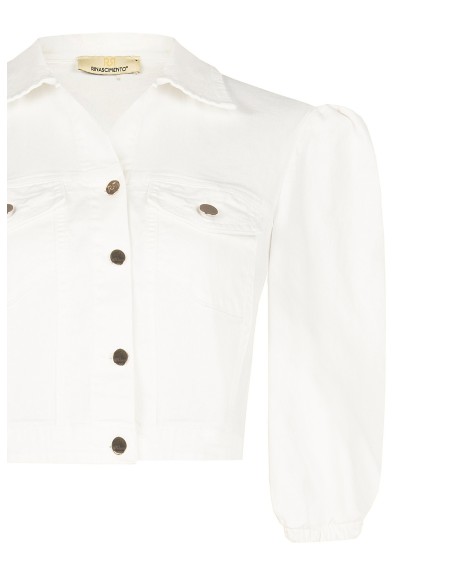 Cropped stretchjeansjack met zakjes Rinascimento