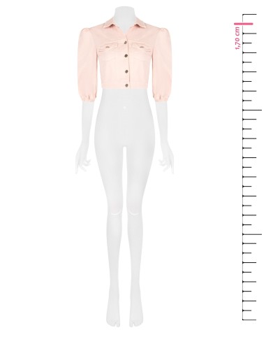 Cropped stretchjeansjack met zakjes Rinascimento