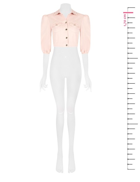 Cropped stretchjeansjack met zakjes Rinascimento