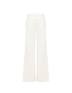 Wide leg-jeans met stretch en bijpassende riem Rinascimento 2