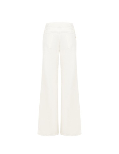 Wide leg-jeans met stretch en bijpassende riem Rinascimento