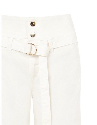 Wide leg-jeans met stretch en bijpassende riem Rinascimento