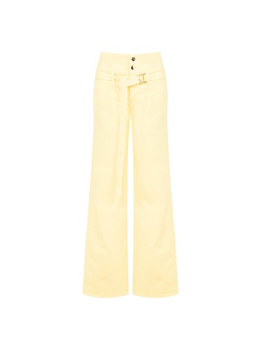Wide leg-jeans met stretch en bijpassende riem Rinascimento