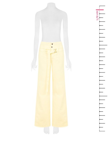 Wide leg-jeans met stretch en bijpassende riem Rinascimento