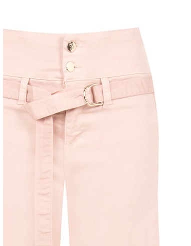 Wide leg-jeans met stretch en bijpassende riem Rinascimento