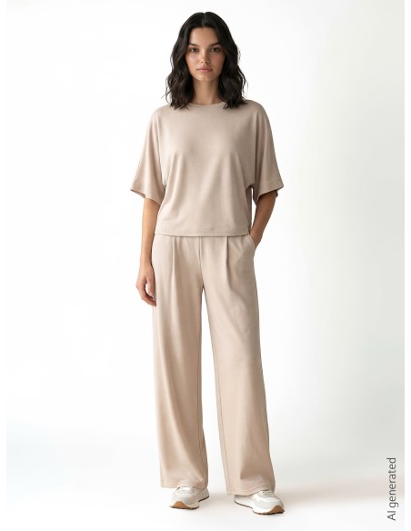 Korte oversized sweater van viscosemix