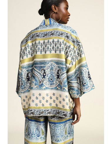 Ruime blazer met paisleyprint en wijde mouwen Dixie
