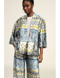 Ruime blazer met paisleyprint en wijde mouwen Dixie