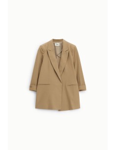 Lange regular-fit blazer met opgerolde mouwen van Dixie 2