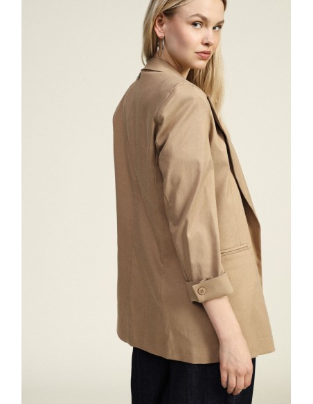 Lange regular-fit blazer met opgerolde mouwen van Dixie