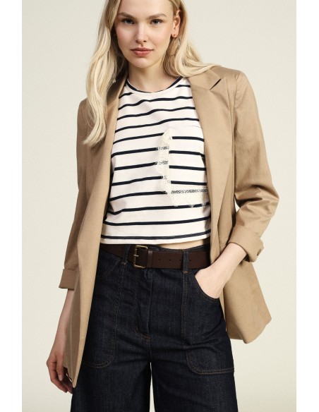 Lange regular-fit blazer met opgerolde mouwen van Dixie