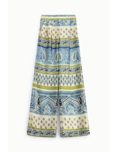 Dixie Palazzo-broek met paisleyprint en bloemendetails
