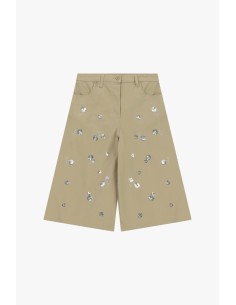 Knielange shorts met bloemapplicaties en zakken aub 2