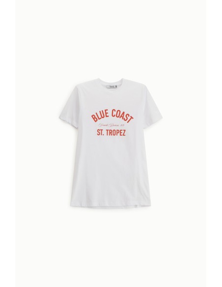 T-shirt met print op de voorkant, ronde hals, regular fit, alstublieft