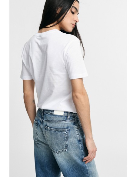 T-shirt met print op de voorkant, ronde hals, regular fit, alstublieft