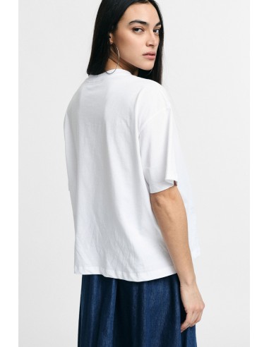 T-shirt met frontale opdruk, losvallende pasvorm en ronde hals Please