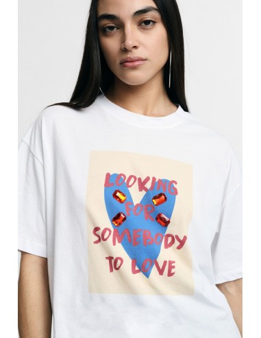 T-shirt met frontale opdruk, losvallende pasvorm en ronde hals Please