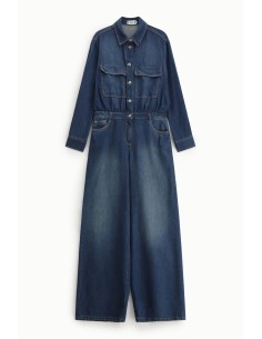 Denim jumpsuit met regular fit en zakken aan de voorkant alstublieft 2