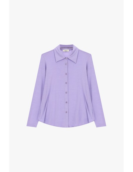 Dixie Regular-fit blouse met klassieke kraag en lange mouwen