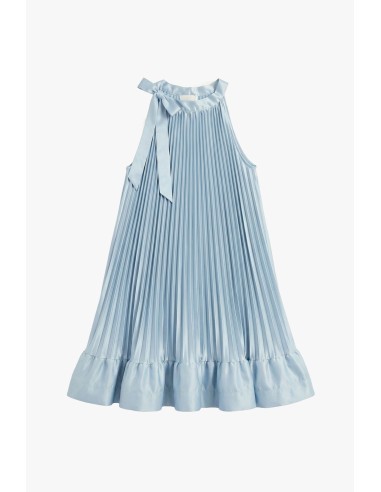 Korte geplooide jurk met strikdetail Dixie