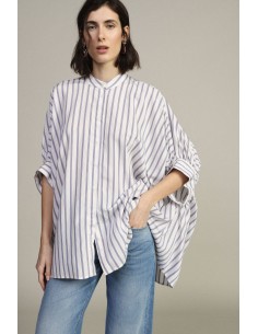 Oversized gestreept overhemd met wijde mouwen Dixie