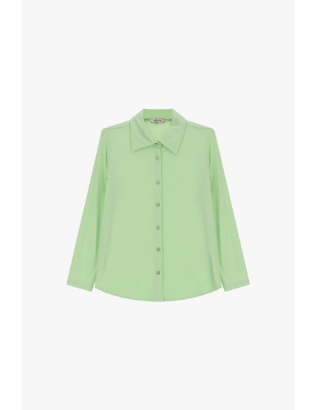 Dixie Regular-fit blouse met klassieke kraag en lange mouwen
